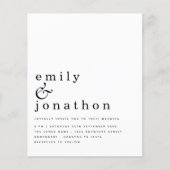 PAPER Einfaches QR Code Hochzeitsempfang Flyer (Vorne)