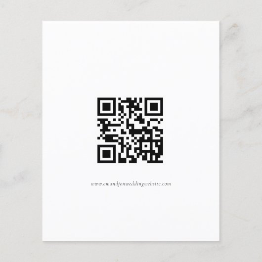 PAPER Einfaches QR-Code-Skript Hochzeitsradargerät Flyer (Hinten)