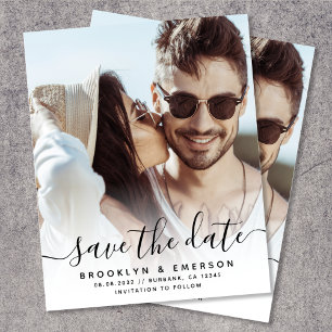 PAPER Einfaches Skript Foto Hochzeit Termin vormer Flyer