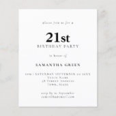 PAPER Einfaches Text beliebiger Farbe 21. Geburtst Flyer (Vorne)
