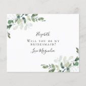 PAPER Eucalyptus Werden Sie meine Bridesmaid Flyer (Hinten)