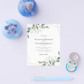 PAPER Eukalyptus Greenery Gold Wedding Einladung Flyer (Einzeln)