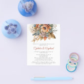 PAPER Fall Florals Terracotta Boho Wedding Flyer (Einzeln)