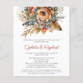PAPER Fall Florals Terracotta Boho Wedding Flyer (Vorne)