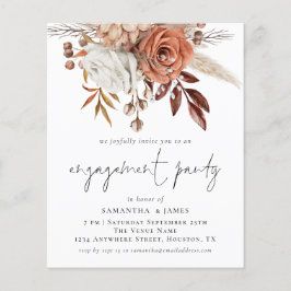 PAPER Florals Terracotta Engagement Party einladen Flyer