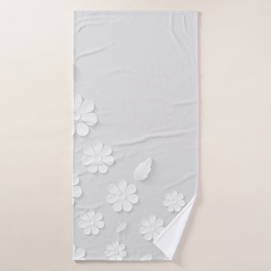Paper flower background white badehandtuch (Badehandtuch)