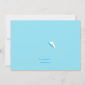 Paper Flugzeug Einladung (Rückseite)