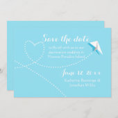 Paper Flugzeug Einladung (Vorne/Hinten)