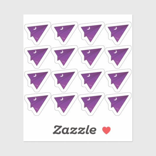 Paper Flugzeug Night Sky Travel Erinnerung Bujo Pl Aufkleber (Blatt)