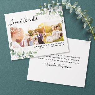 PAPER Foto Eucalyptus Wedding Vielen Dank Flyer