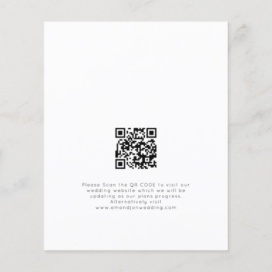 PAPER Foto Overlay QR-Code Hochzeitssache speicher Flyer (Hinten)