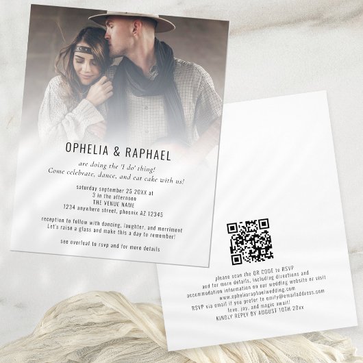 PAPER Foto Overlay QR Spaß Informelle Hochzeit Flyer