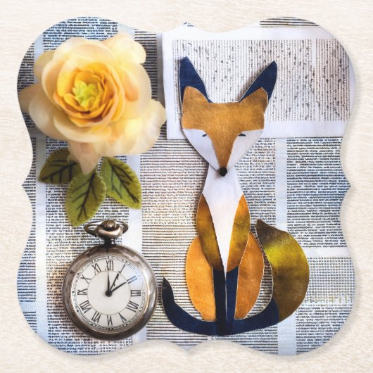 Paper Fox Coaster Untersetzer (Vorderseite)