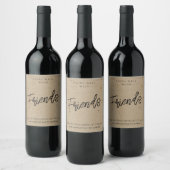 Paper Friends Custom Template Wein Label Weinetikett (Flaschen)