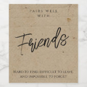 Paper Friends Custom Template Wein Label Weinetikett (Einzelnes Label)
