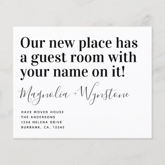 PAPER Funny Moving House Ankündigung Postkarte Flyer (Vorne)