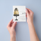 PAPER Glam Cake Florals Gold Black 50. Einladung Flyer (Gruppe)