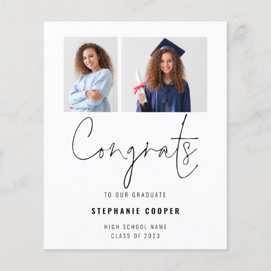 PAPER Glückwunsch 2 Foto 2023 Abitur Ankündigung Flyer (Vorne)