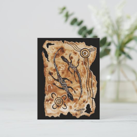 Paper Goannas Postkarte (Stehend Vorderseite)