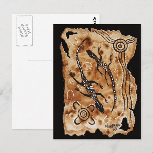 Paper Goannas Postkarte (Vorne/Hinten)