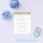 PAPER Gold Glitter Girl or Boy Baby Shower Flyer (Einzeln)