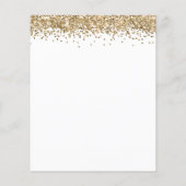 PAPER Gold Glitter Twenty First Party Flyer (Hinten)