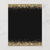 PAPER Gold Glitzer Black Silvester Party Flyer (Hinten)