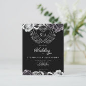 PAPER Gothic Monogram Rose Skeletthandschuhe (Stehend Vorderseite)