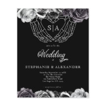 PAPER Gothic Monogram Rose Skeletthandschuhe