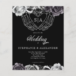 PAPER Gothic Monogram Rose Skeletthandschuhe