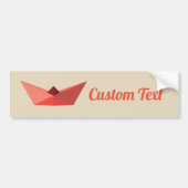 Paper Hat Custom Text Summer Autoaufkleber (Vorne)