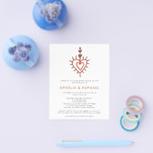 PAPER Heart Dreamcatcher Terracotta QR Wedding Flyer (Einzeln)