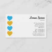 Paper Hearts 02 (Alternating Color Sides) Visitenkarte (Rückseite)