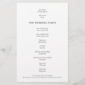 PAPER-Hochzeitsprogramm mit modernem Skript und Fo Flyer (Hinten)