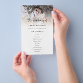 PAPER-Hochzeitsprogramm mit modernem Skript und Fo Flyer (Handgriff)