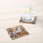 paper horse coaster rechteckiger pappuntersetzer (Vor Ort)