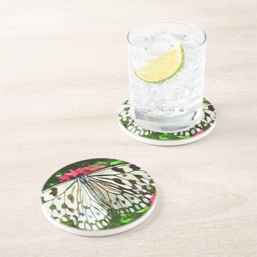 Paper Kite Butterfly Abstrakter Impressionismus Getränkeuntersetzer (Seite)