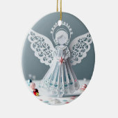Paper Lace Angel Christmas Crafts Art Keramik Ornament (Rechts)