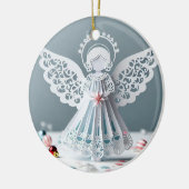 Paper Lace Angel Christmas Crafts Art Keramik Ornament (Links)