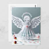 Paper Lace Angel Christmas Crafts Art Postkarte (Vorne/Hinten)