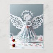 Paper Lace Angel Christmas Crafts Art Postkarte (Vorderseite)