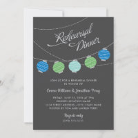 Paper Lanterns Blue Green Wedding Probe Dinner