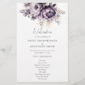 PAPER Lilac Lila Florals Hochzeitsprogramm (Vorne)