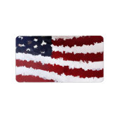 Paper Mache American Flag Adressaufkleber (Vorne)