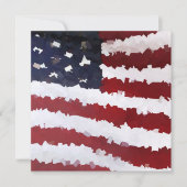 Paper Mache American Flag Einladung (Vorderseite)