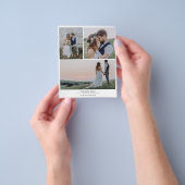 Paper Minimalistisch 4 Foto Wedding Vielen Dank Flyer (Gruppe)