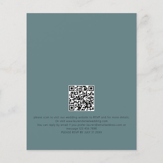 PAPER Minimalistischer Text QR Code Kaffee Blue We Flyer (Hinten)