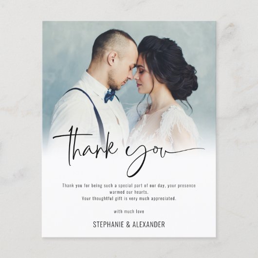 PAPER Modern Foto Overlay Wedding Vielen Dank Flyer (Vorne)