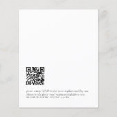 PAPER Moderner QR-Code Text Hochzeitsempfehlung Flyer (Hinten)