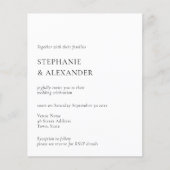 PAPER Moderner QR-Code Text Hochzeitsempfehlung Flyer (Vorne)